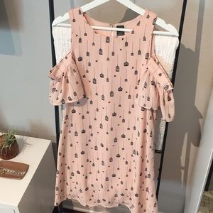 Cold shoulder shift dress